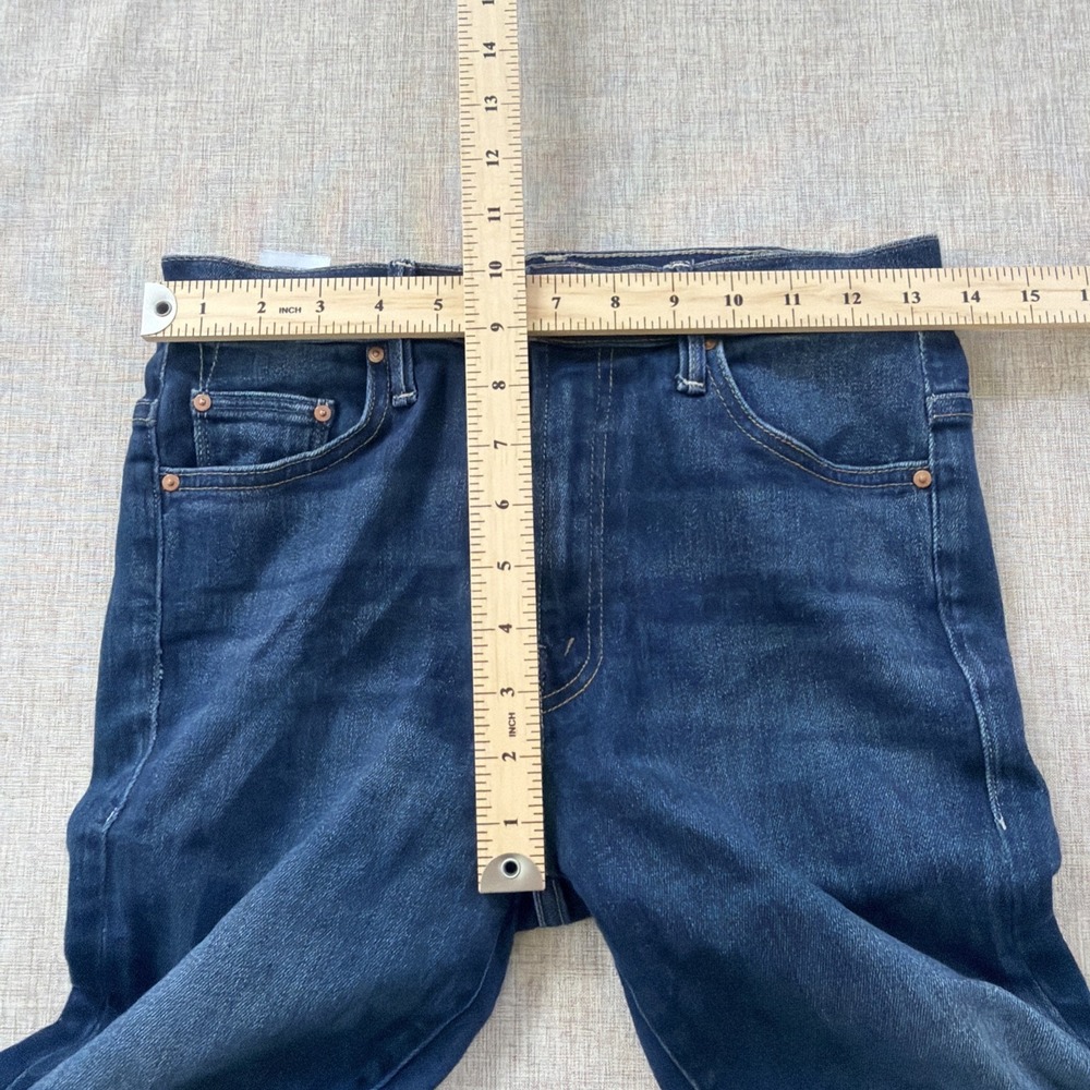 Mother Jeans Womens 27 Blue The Insider Crop Step Fray Dark Wash Denim - Picture 7 of 10